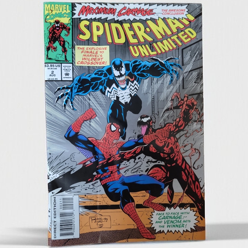Spider-Man Unlimited #2 (1993) – Maximum Carnage Finale – Venom Marvel Vintage